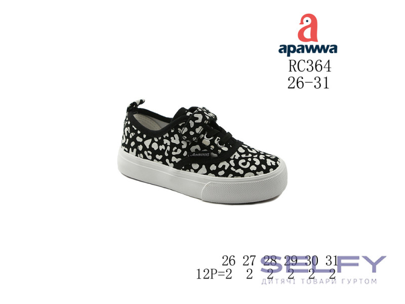 Кеди дитячі Apawwa RC364 black 26-31, Фото 1