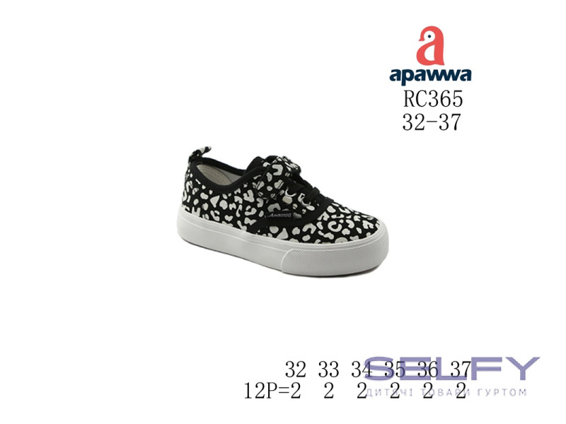 Кеди дитячі Apawwa RC365 black 32-37, Фото 1