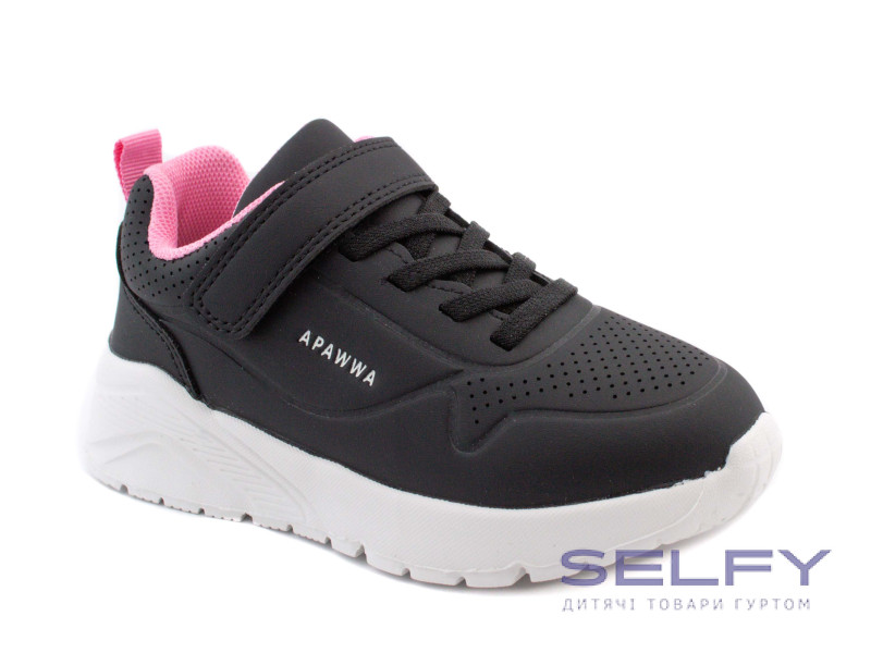 Кросівки дитячі  Apawwa T859 black-pink 32-37, Фото 1
