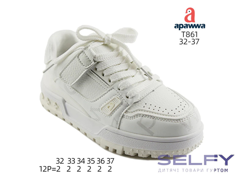 Кроссовки детские Apawwa T861 white-beige 32-37, Фото 1