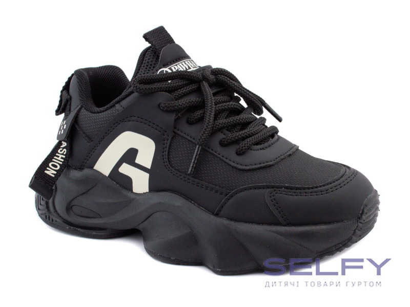 Кроссовки детские Apawwa G682 black 32-37, Фото 1