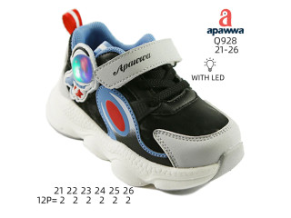 Кросівки дитячі Apawwa Q928 black 21-26