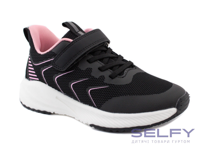 Кроссовки детские Apawwa G685 black-pink 26-31, Фото 1