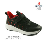 Кросівки дитячі Apawwa G686 black-red 32-37