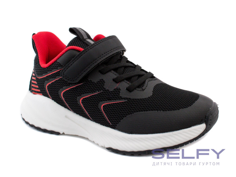 Кросівки дитячі Apawwa G686 black-red 32-37, Фото 1