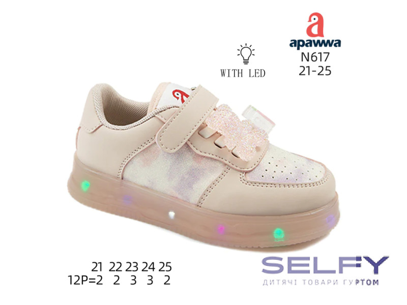 Кросівки дитячі  Apawwa N617 pink 21-25, Фото 1