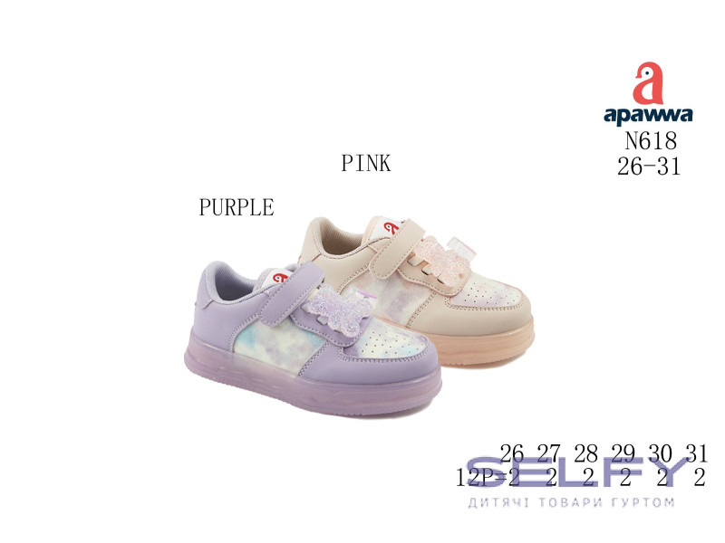 Кросівки дитячі  Apawwa N618 purple 26-31, Фото 1