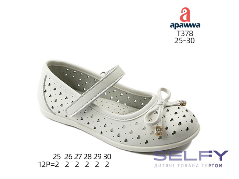 Туфлі дитячі Apawwa T378 white 25-30, Фото 1