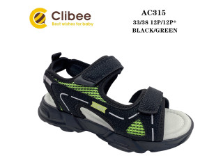 Босоніжки дитячі Clibee AC315 black-green 33-38