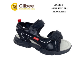 Босоніжки дитячі Clibee AC315 black-red 33-38