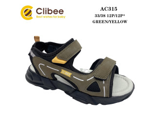 Босоніжки дитячі Clibee AC315 green-yellow 33-38