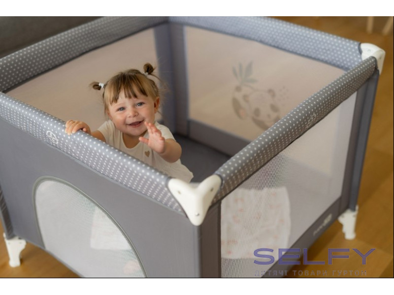 Манеж для дитини FreeON Square Panda, grey, Фото 6