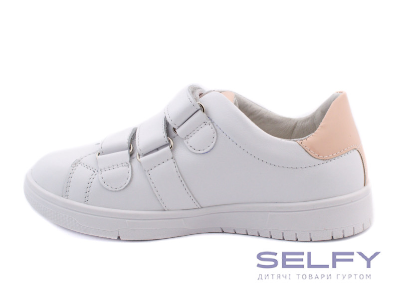 Кроссовки Ш-507 Е белая кожа, пудра вкладка 32-40, Фото 3