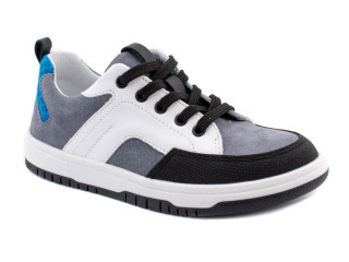 Кросівки Ш-462 Е біла, сіра, чорна шкіра 32-39