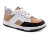 Кроссовки Ш-462 Е белая, бежевая, черная кожа 32-39, Фото 4