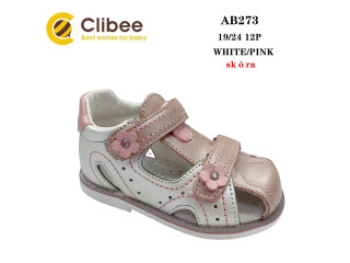 Босоніжки дитячі Clibee AB273 white-pink 19-24