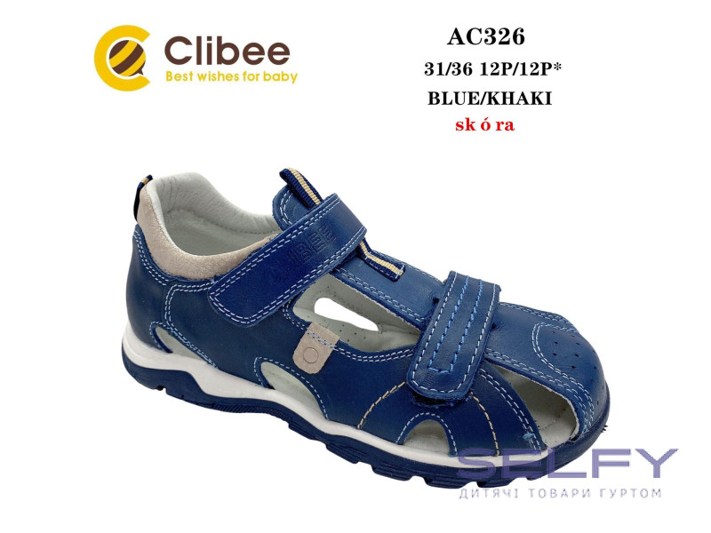 Босоніжки дитячі Clibee AC326 blue-khaki 31-36, Фото 1