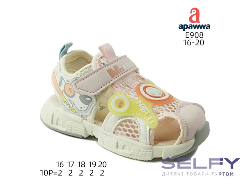 Босоніжки дитячі Apawwa E908 pink 16-20, Фото 1