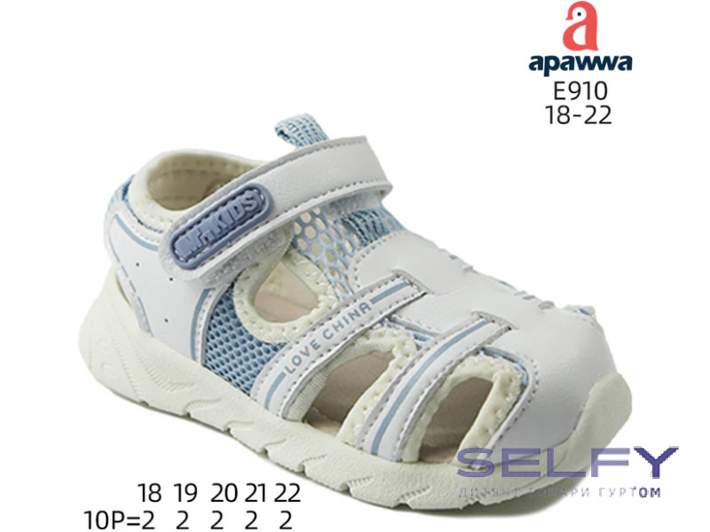 Босоніжки дитячі Apawwa E910 blue 18-22, Фото 1