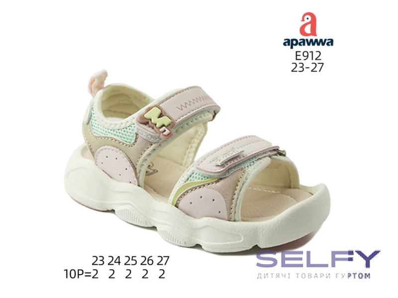 Босоножки детские Apawwa E912 pink 23-27, Фото 1