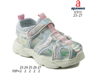 Босоніжки дитячі Apawwa E913 grey 23-27