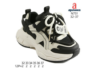 Кросівки дитячі Apawwa N751 black 32-37