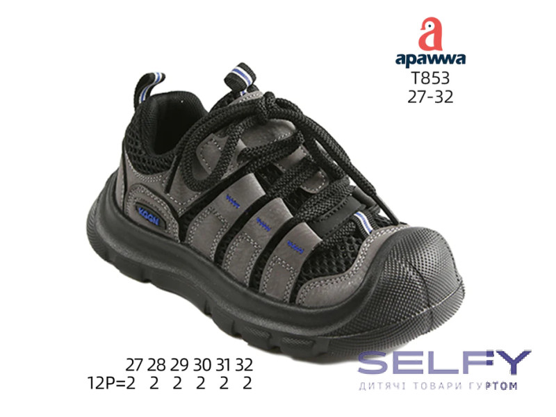 Кросівки дитячі Apawwa T853 black 27-32, Фото 1