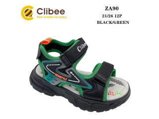Босоніжки дитячі Clibee ZA90 black-green 21-26