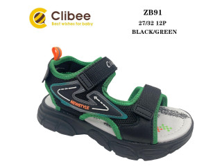 Босоніжки дитячі Clibee ZB91 black-green 27-32