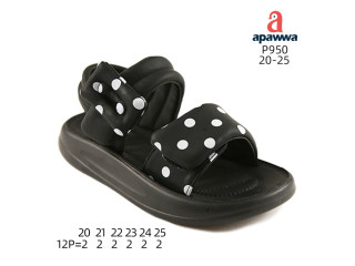Босоніжки дитячі Apawwa P950 black 20-25