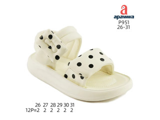 Босоніжки дитячі Apawwa P951 white 26-31