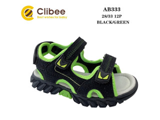 Босоніжки дитячі Clibee AB333 black-green 28-33