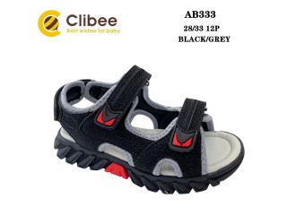 Босоніжки дитячі Clibee AB333 black-grey 28-33