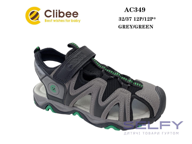Босоніжки дитячі Clibee AC349 grey-green 32-37, Фото 1