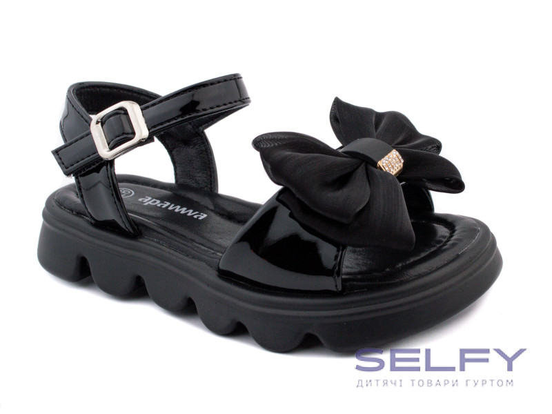 Босоніжки дитячі Apawwa N698 black 26-31, Фото 1