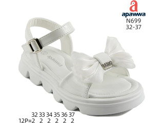 Босоніжки дитячі Apawwa N699 white 32-37