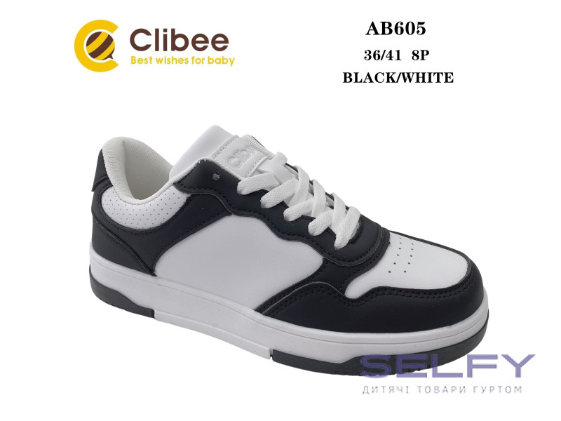 Кросівки Clibee AB605 black-white 36-41, Фото 1