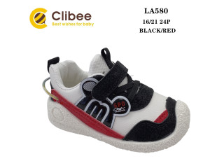 Кросівки дитячі Clibee LA580 black-red 16-21