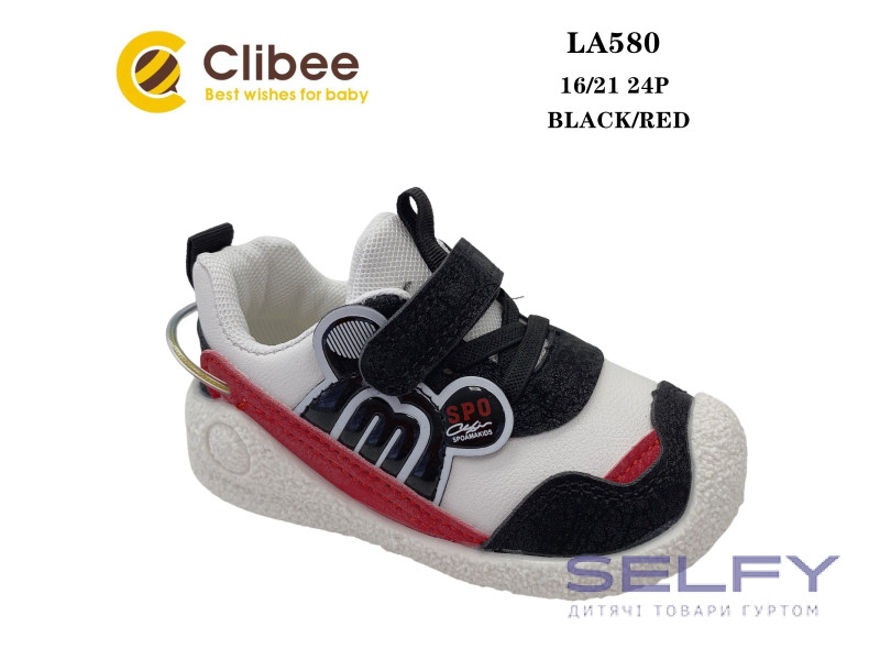 Кросівки дитячі Clibee LA580 black-red 16-21, Фото 1