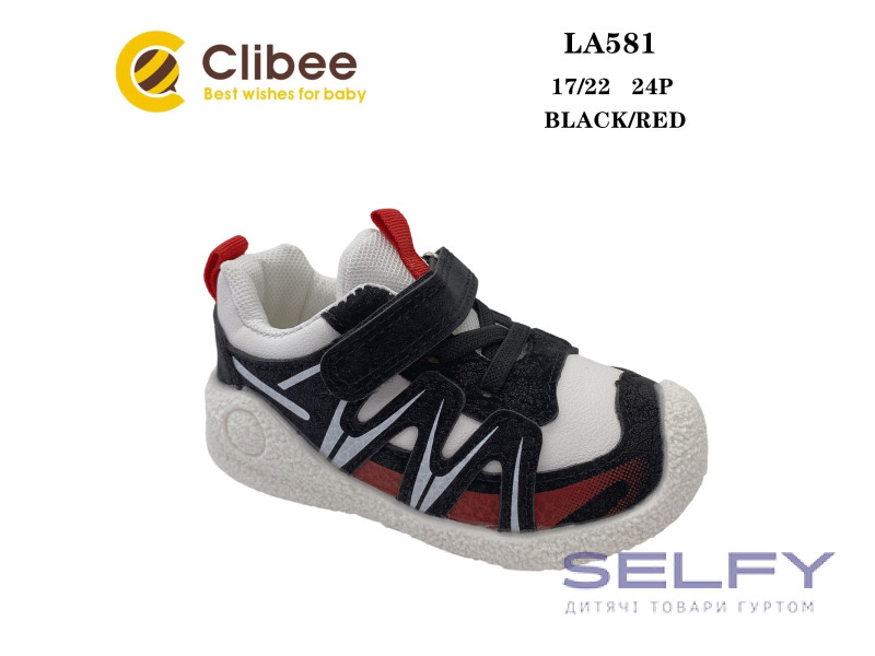Кросівки дитячі Clibee LA581 black-red 17-22, Фото 1