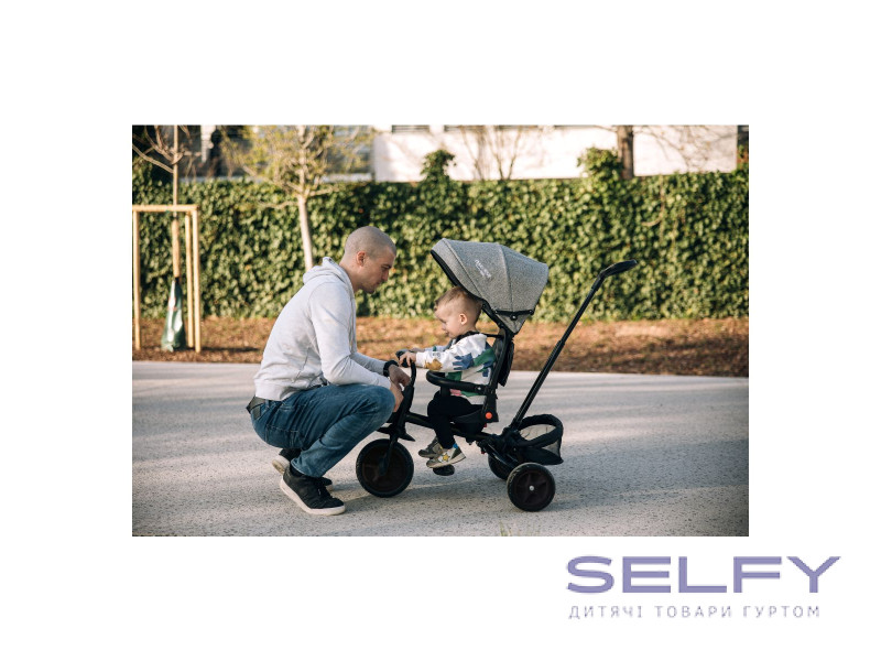 Триколісний дитячий велосипед Free2Move Elipso, black - grey, Фото 4