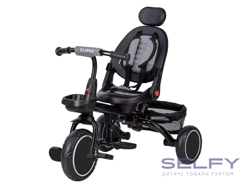 Триколісний дитячий велосипед Free2Move Elipso, black - grey, Фото 5