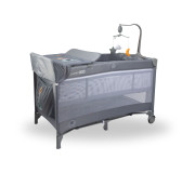 Ліжко-манеж дитяче FreeON  з другим ярусом Elephants, grey
