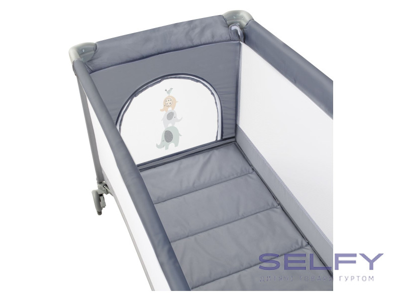 Ліжко-манеж дитяче FreeON  з другим ярусом Elephants, grey, Фото 3
