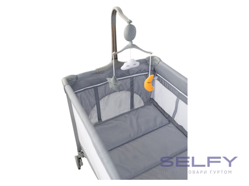 Ліжко-манеж дитяче FreeON  з другим ярусом Elephants, grey, Фото 5