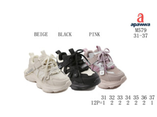 Кросівки дитячі Apawwa M579 black 31-37