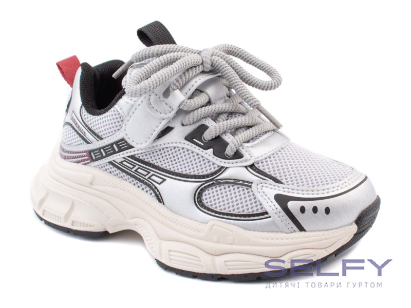 Кроссовки детские Apawwa N774 silver 32-37, Фото 1