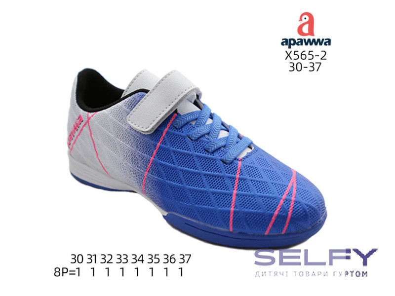 Футзалки  дитячі  Apawwa X565-2 navy 30-37, Фото 1
