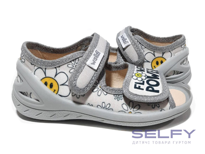 Ева 23-30 серая, цветы, Фото 1