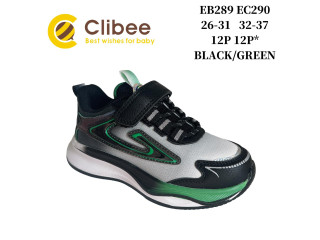 Кросівки дитячі Clibee EB290 black-green 32-37